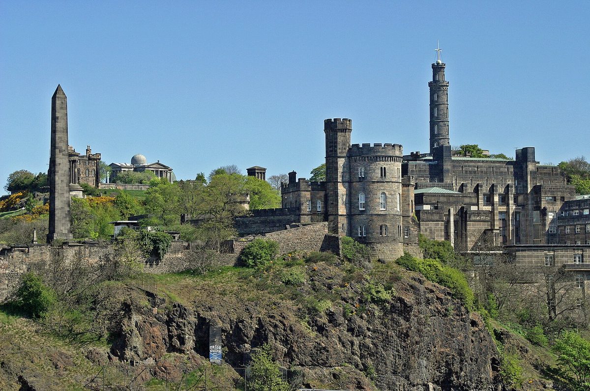 The monuments on Calton Hill in Edinburgh