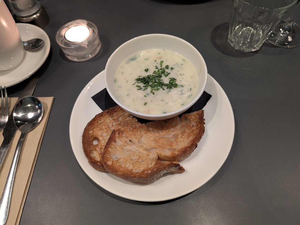 Bowl of cullen skink, Scotland's smoked haddock and potato soup