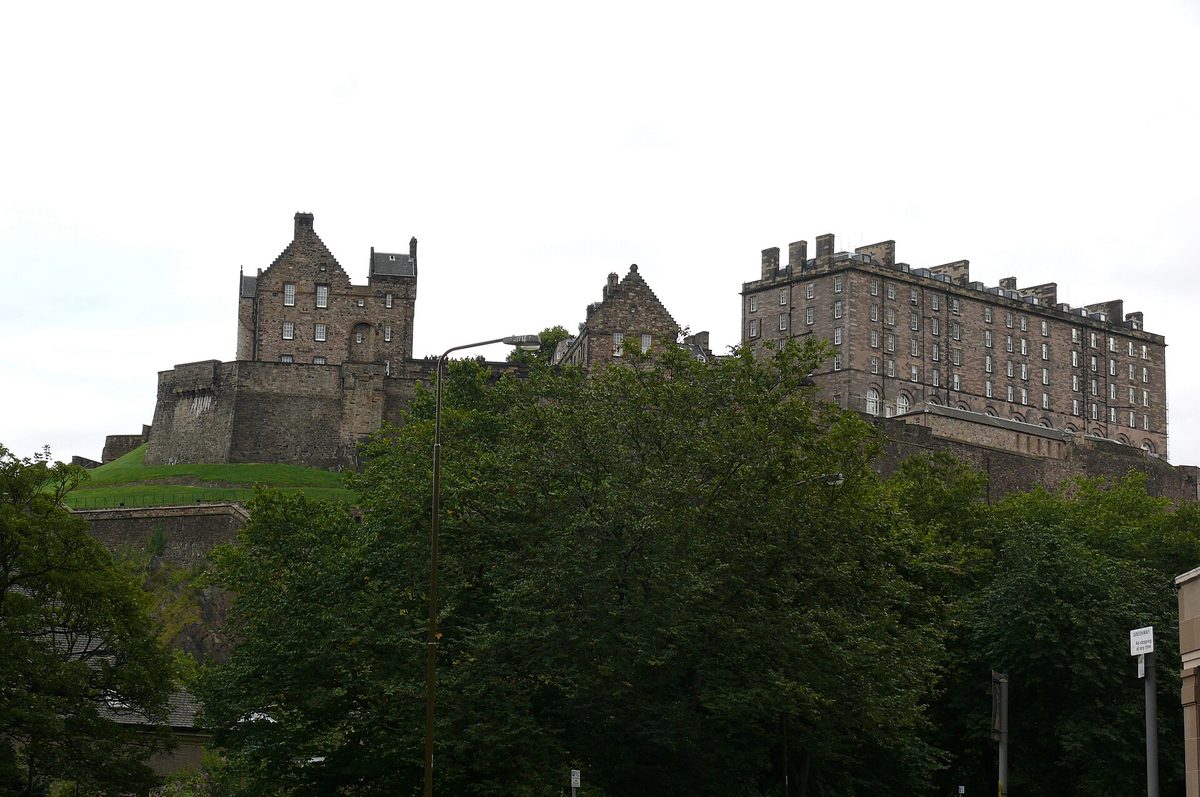 Edinburgh Castle on its volcanic crag above the city, one of the most famous castles in Scotland