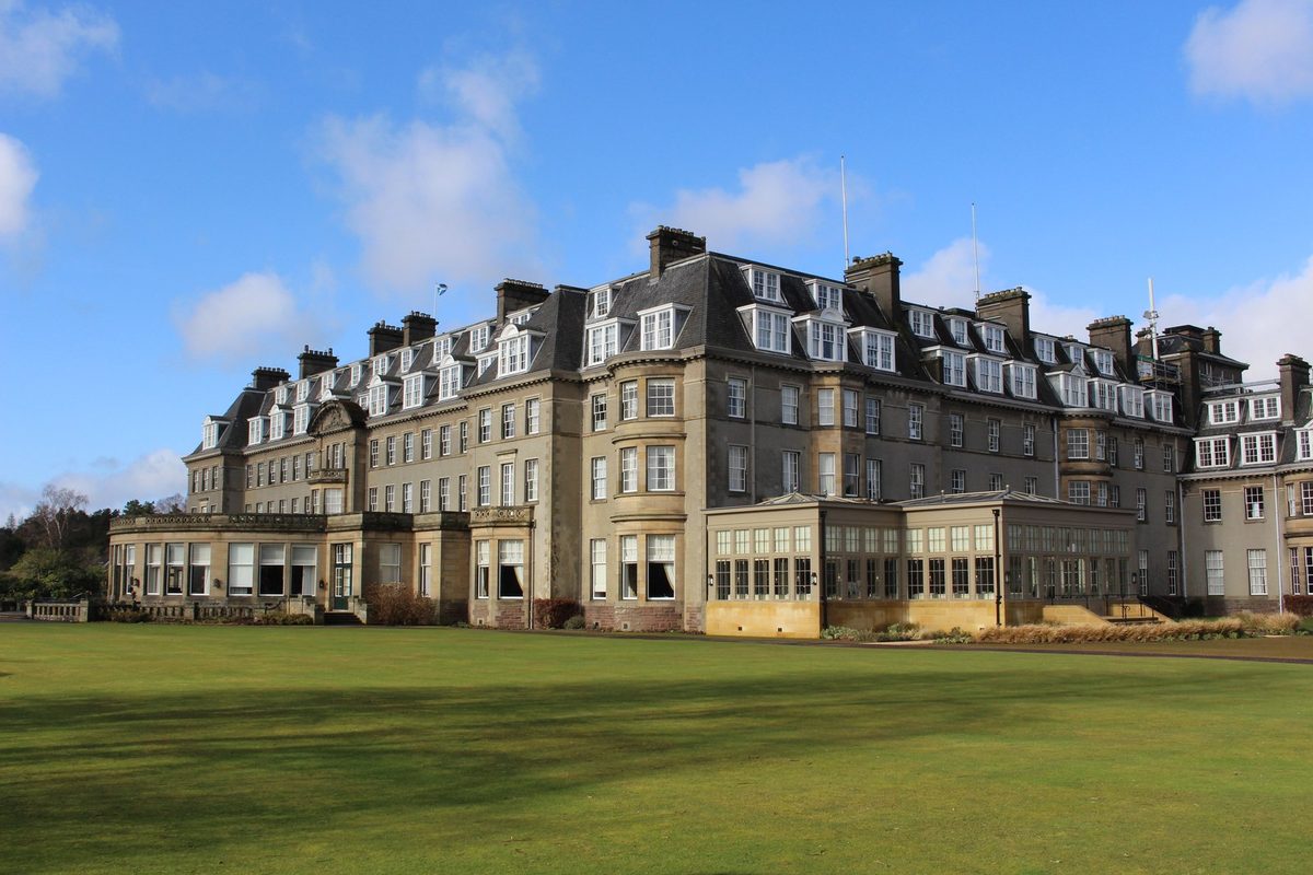 The manicured parkland fairways of Gleneagles in Perthshire, a contrast to Scotland's coastal links