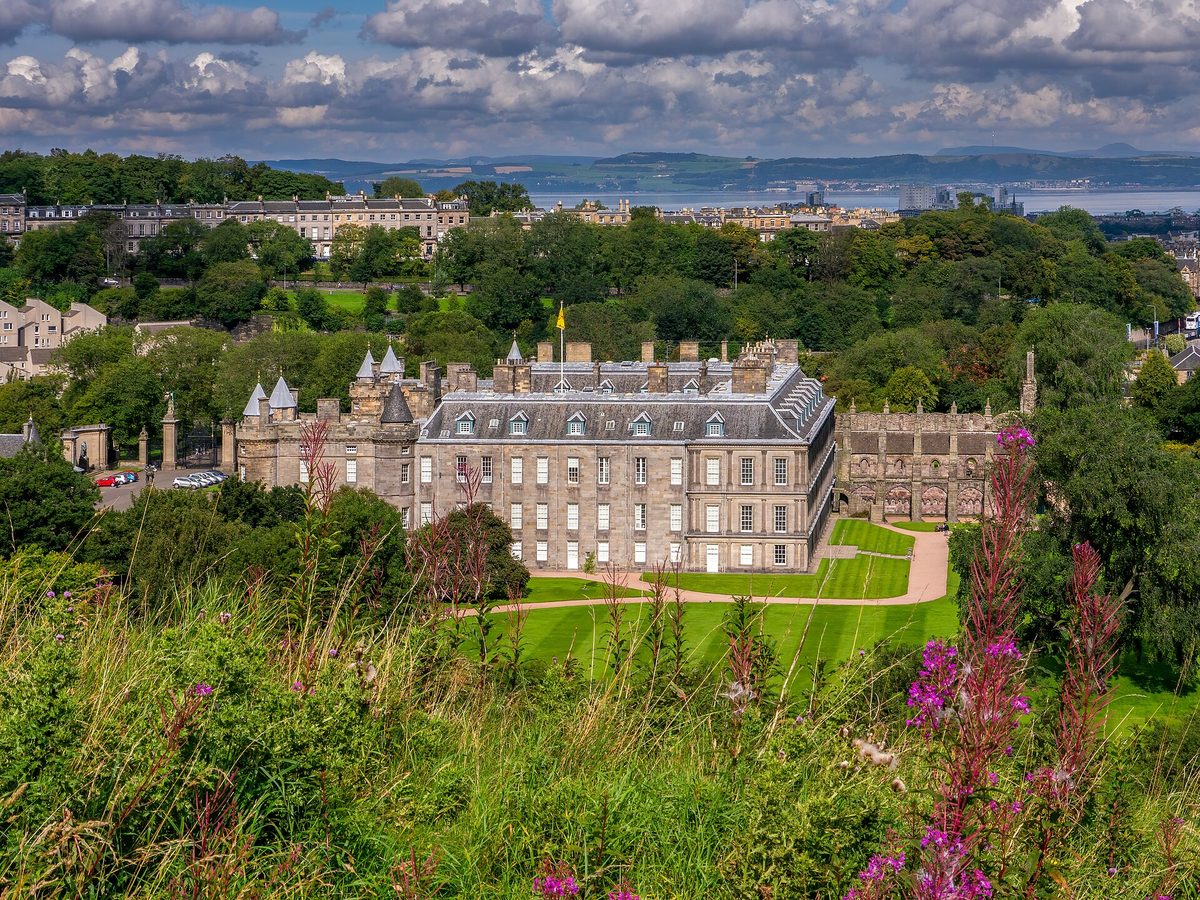 The Palace of Holyroodhouse at the foot of the Royal Mile