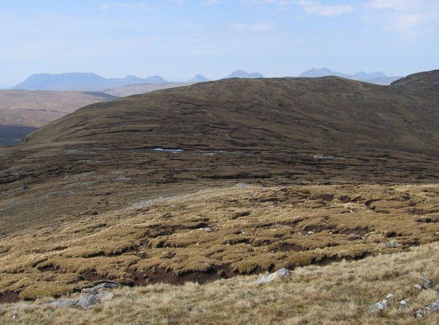 The distinctive ridge of Stac Pollaidh rising above the Assynt landscape