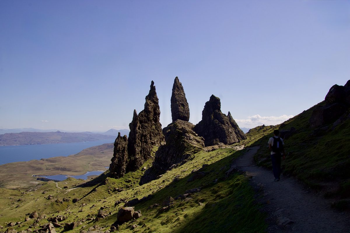 The Old Man of Storr rock pinnacle on the Isle of Skye