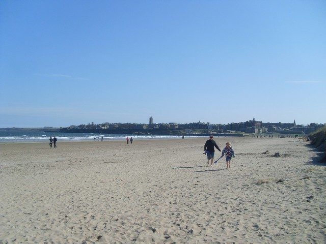 St Andrews and its West Sands beach, the best base for golf and the East Neuk of Fife