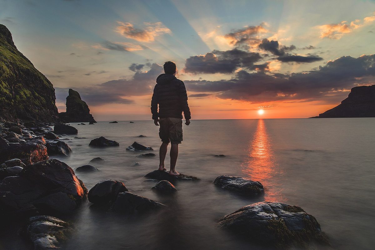 Talisker Bay beach on the west coast of Skye