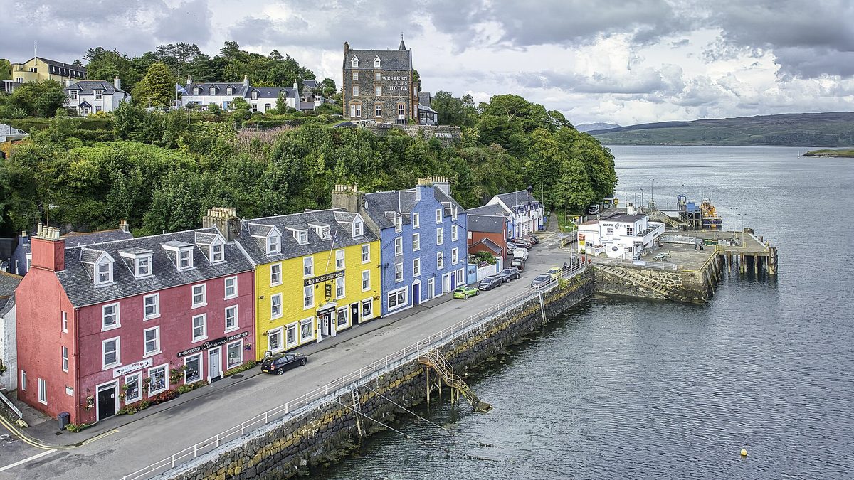 The painted harbour-front houses of Tobermory on the Isle of Mull