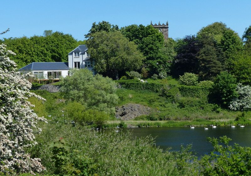 Duddingston Kirk above Duddingston Loch, below the southern slopes of Arthur's Seat