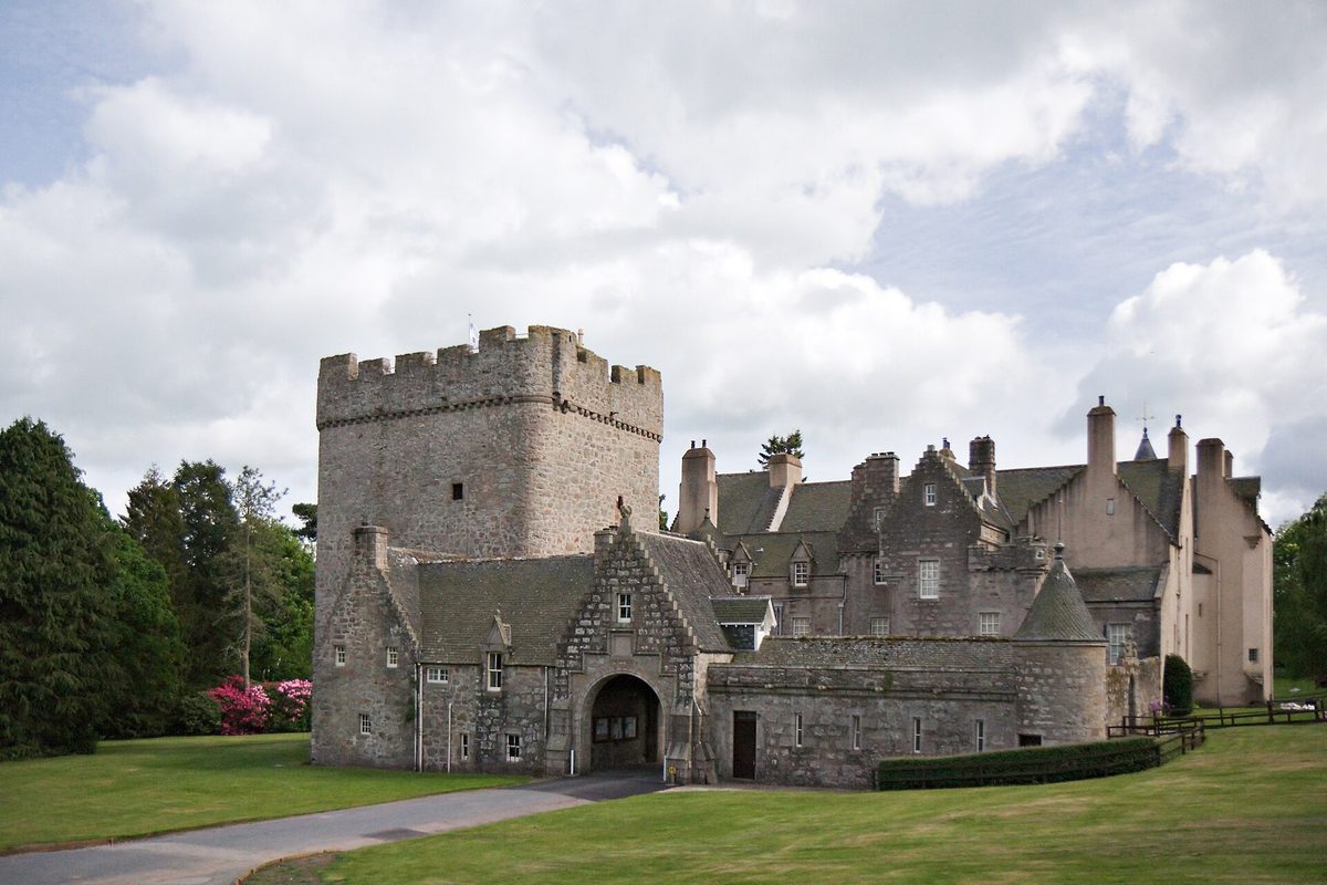The medieval tower and Jacobean wing of Drum Castle near Banchory