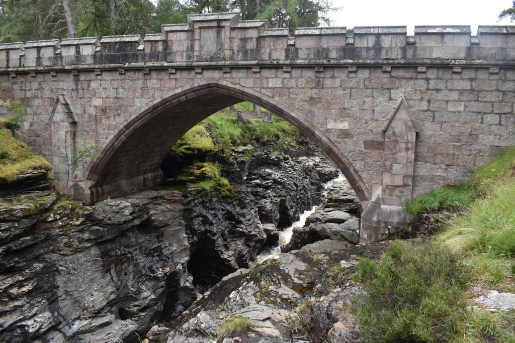 The River Dee squeezing through the rock gorge at the Linn of Dee