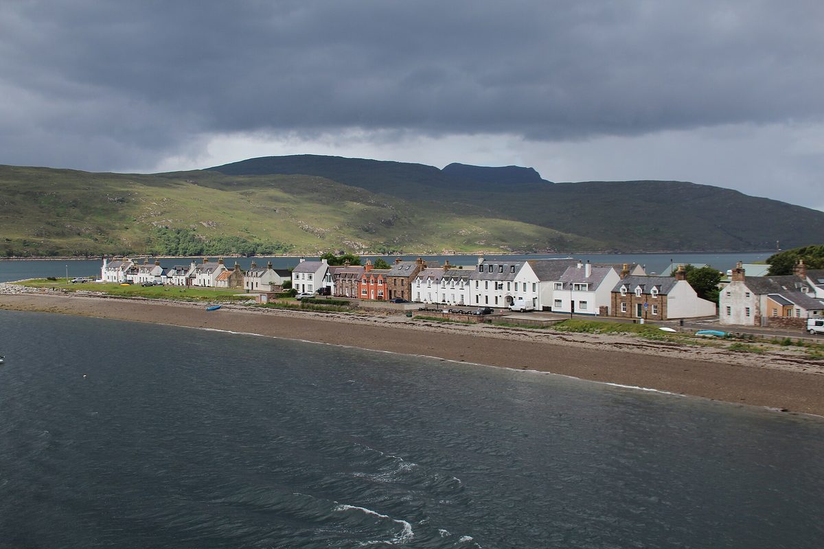 Ullapool's white terraces on Loch Broom, the ferry port and north-west Highland base