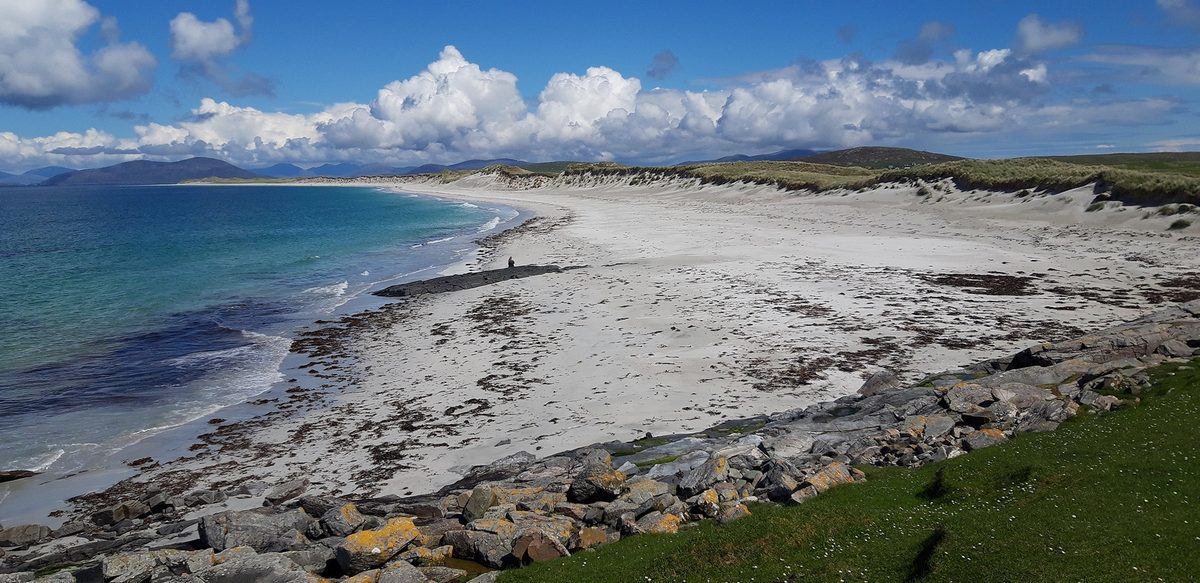The three-mile sweep of West Beach on Berneray in the Outer Hebrides