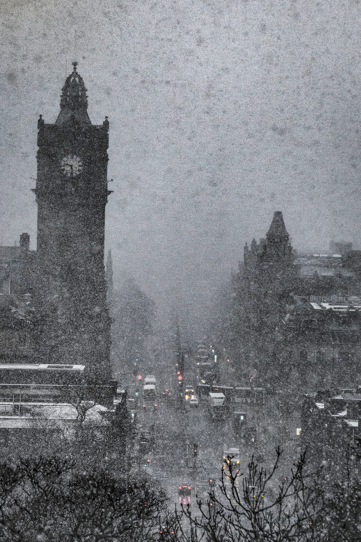 Edinburgh on a short winter afternoon, when daylight runs out by half past three