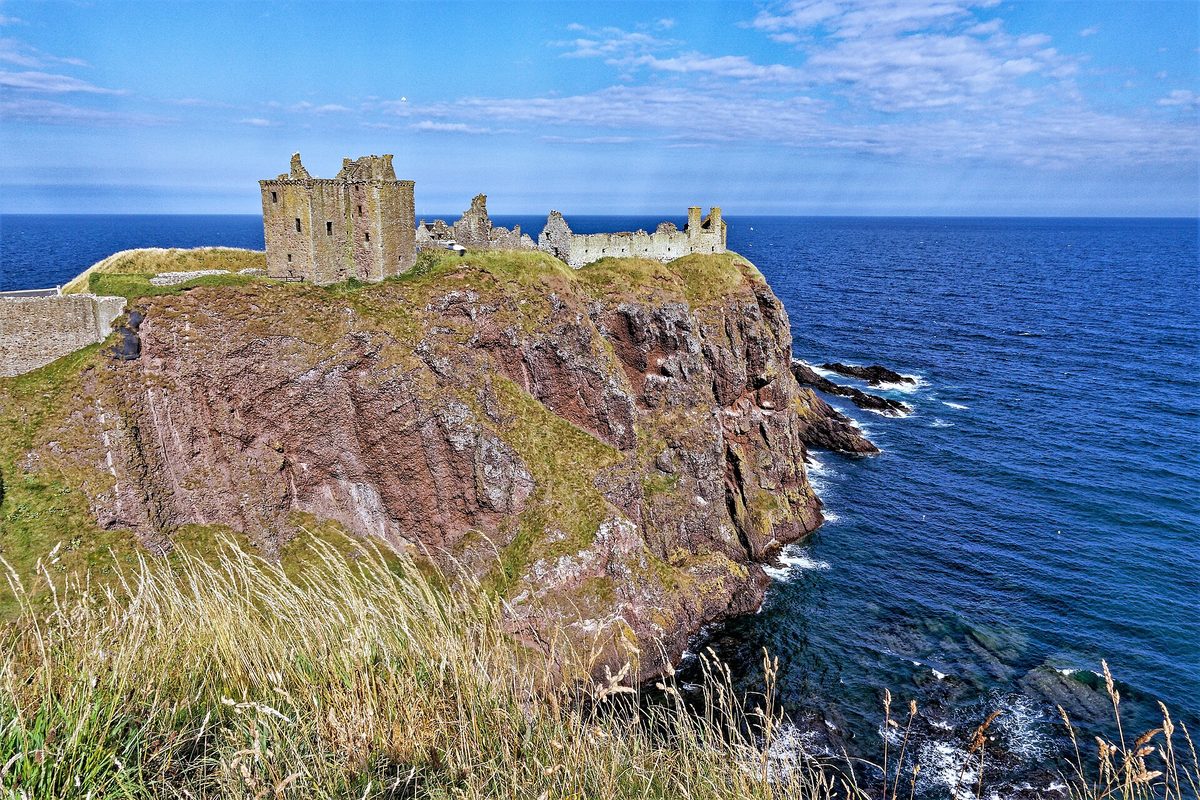 Dunnottar Castle near Stonehaven on the A90 east coast route from Edinburgh