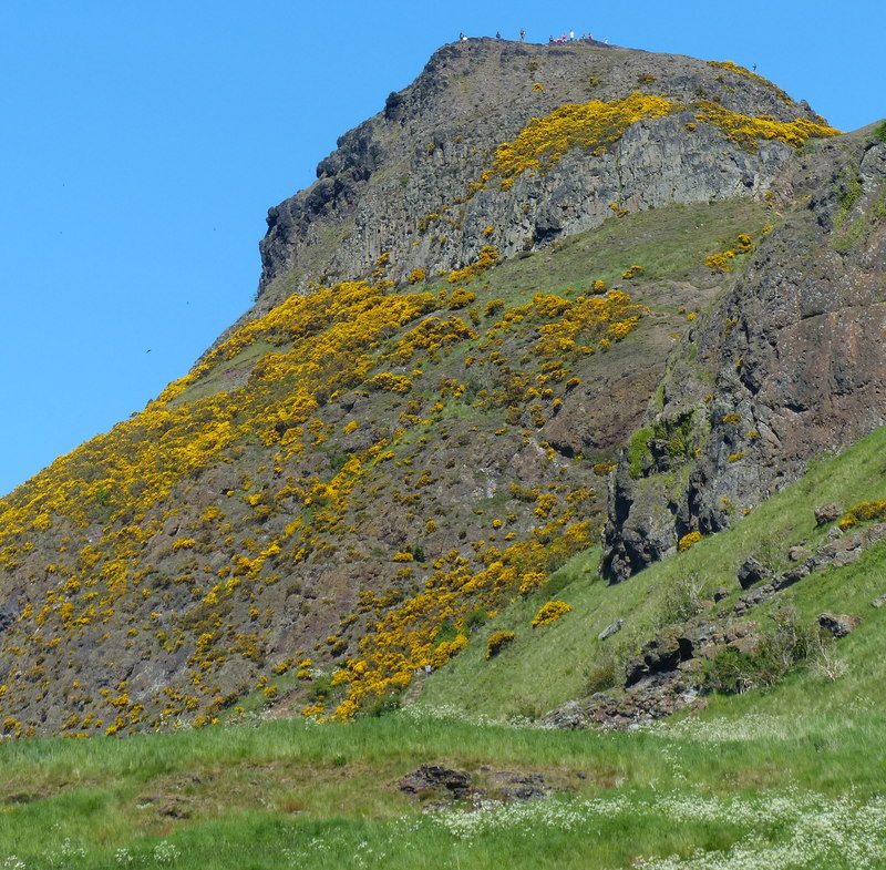 Arthur's Seat rising above Holyrood Park, a manageable hill walk for older children in Edinburgh