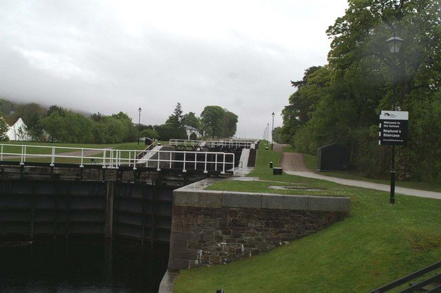 Neptune's Staircase at Banavie, the eight-lock flight on the Caledonian Canal