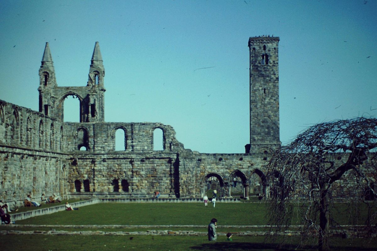The ruins of St Andrews Cathedral in Fife, free to walk through