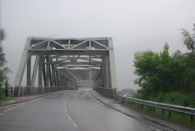 Ballachulish Bridge over the narrows of Loch Leven at the western end of Glencoe
