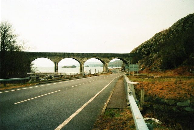 The Loch nan Uamh viaduct on the A830, where the entombed horse and cart was finally found