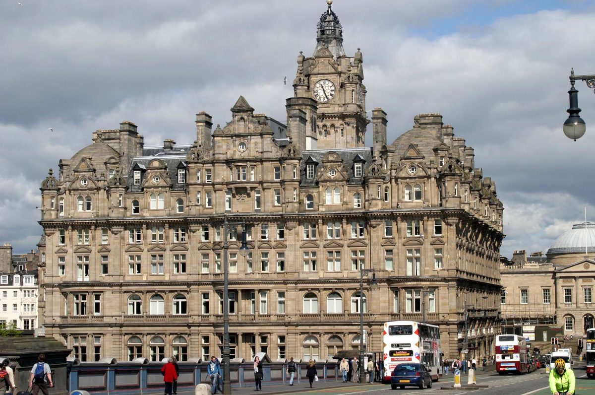 The Balmoral Hotel and its clock tower on Princes Street, where the last Harry Potter book was finished