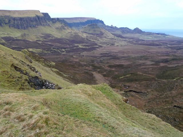 The Trotternish ridge looking towards the Quiraing on the Isle of Skye
