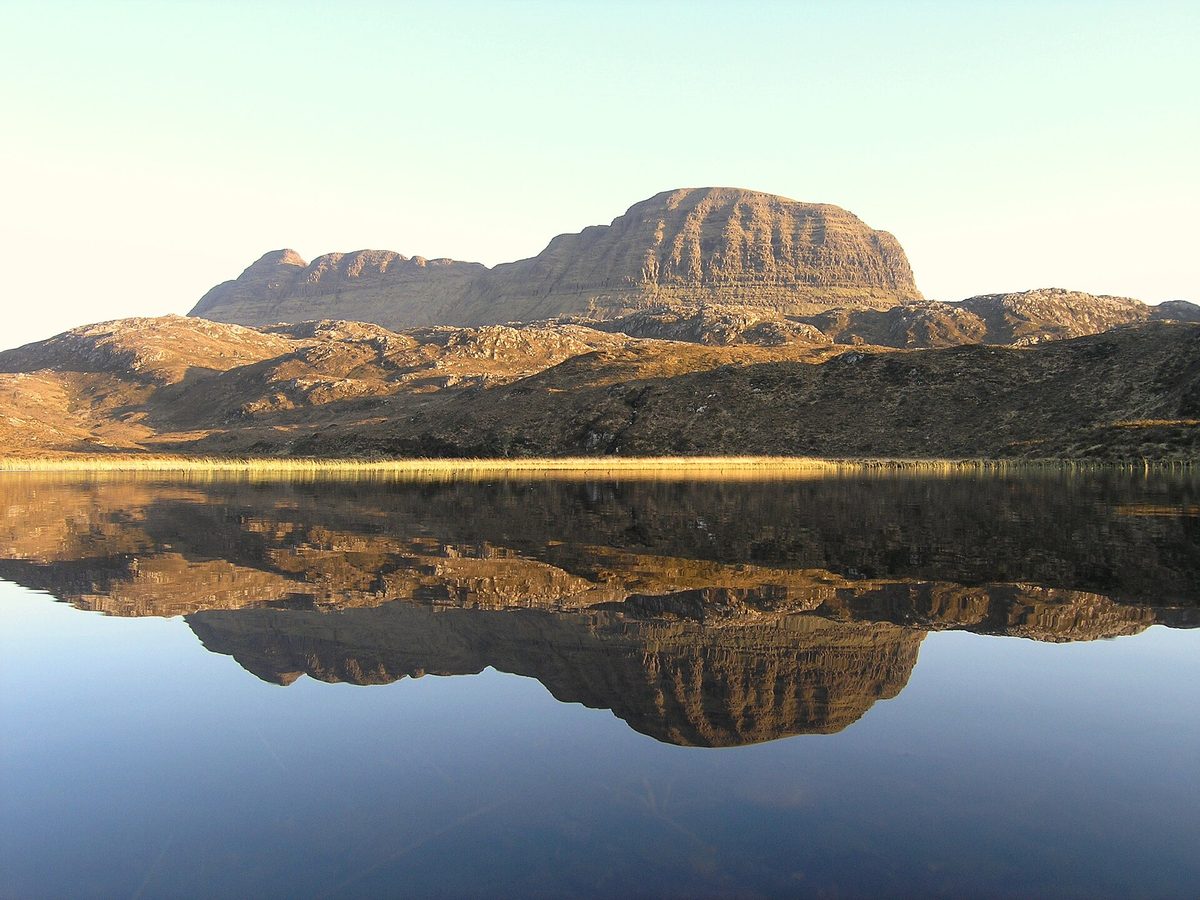 Suilven rising out of the Assynt moorland in Sutherland