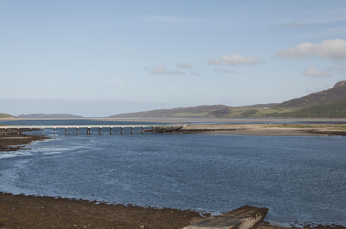 The Kyle of Tongue causeway on the north coast, between Durness and Bettyhill on the NC500