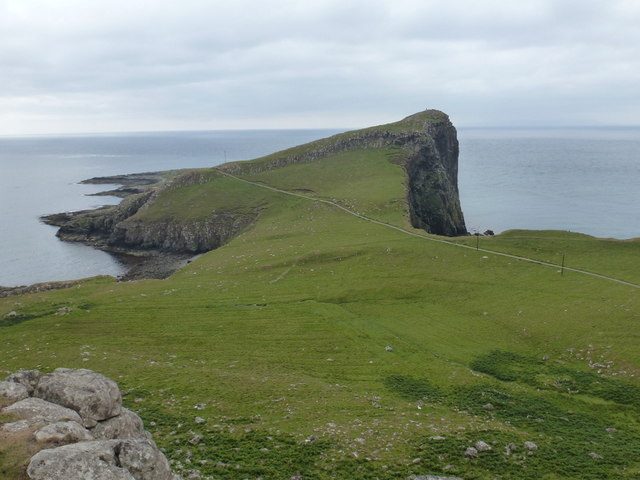 The path along the Neist Point headland towards the lighthouse
