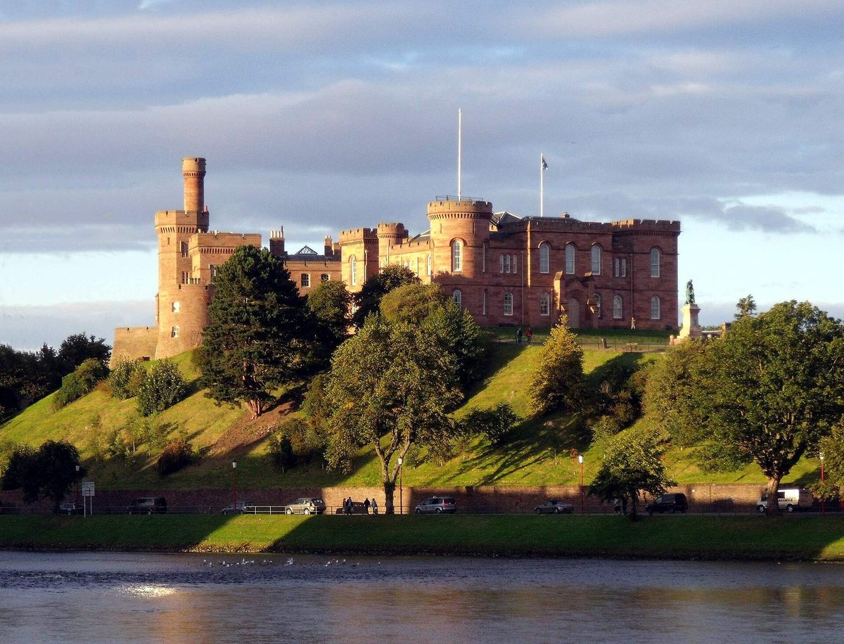 Inverness Castle above the River Ness, the start and finish of every NC500 short break