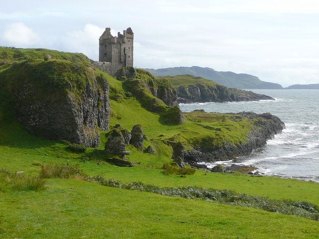 Gylen Castle on the clifftop at the south end of the Isle of Kerrera