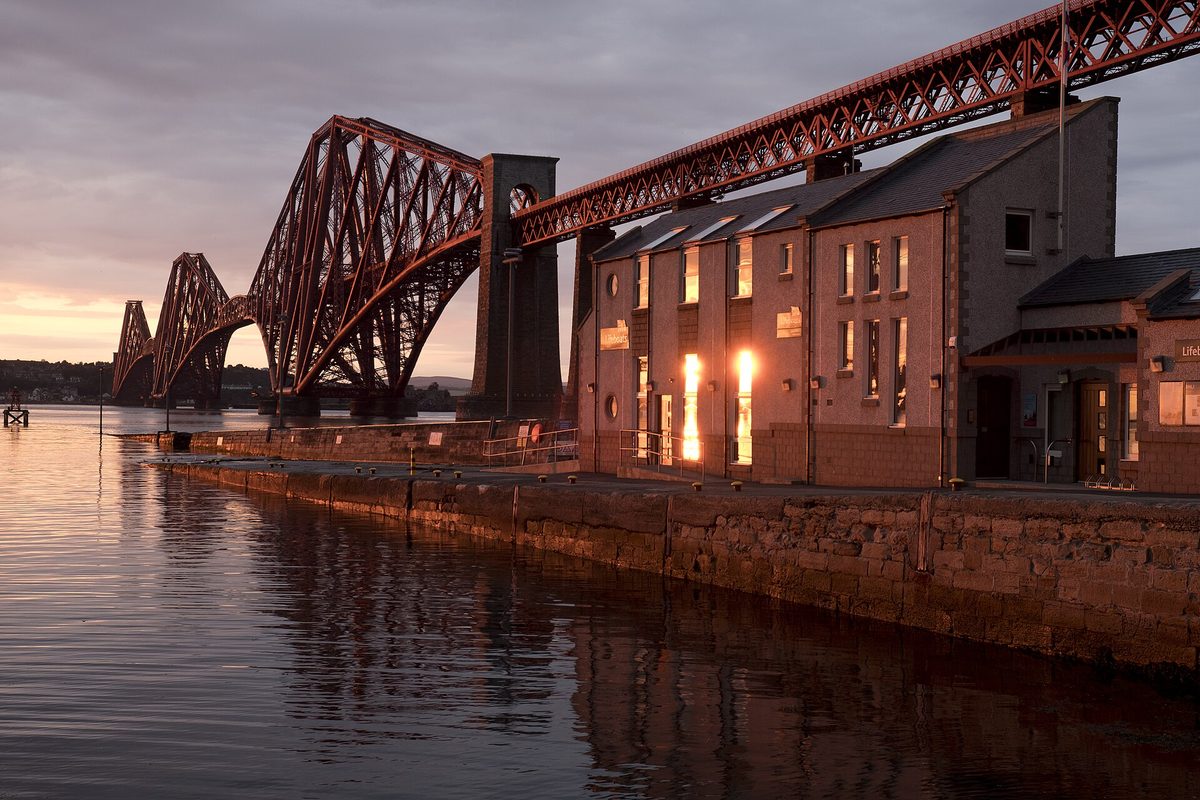 Hawes Pier at South Queensferry directly beneath the Forth Bridge