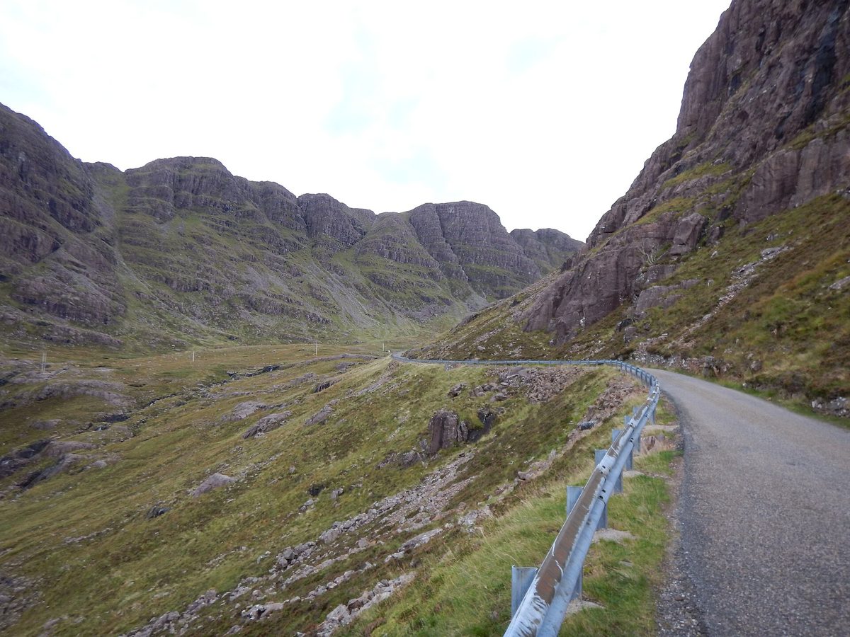 The hairpin bends of the Bealach na Ba road to Applecross in the north-west Highlands