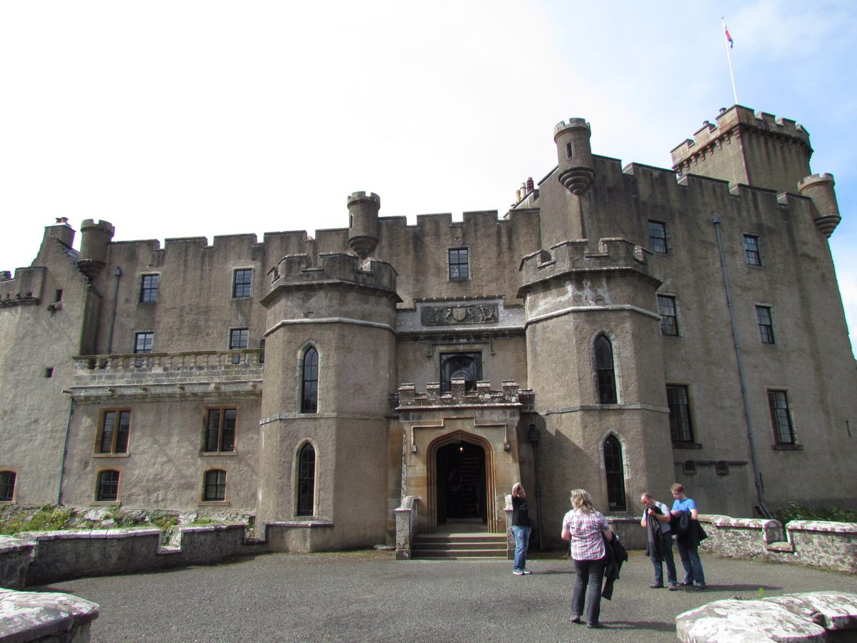 Dunvegan Castle, about forty-five minutes west of Portree on the Isle of Skye