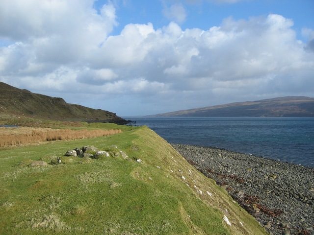 Coastline along the Sound of Raasay, the water Portree boat trips head out into
