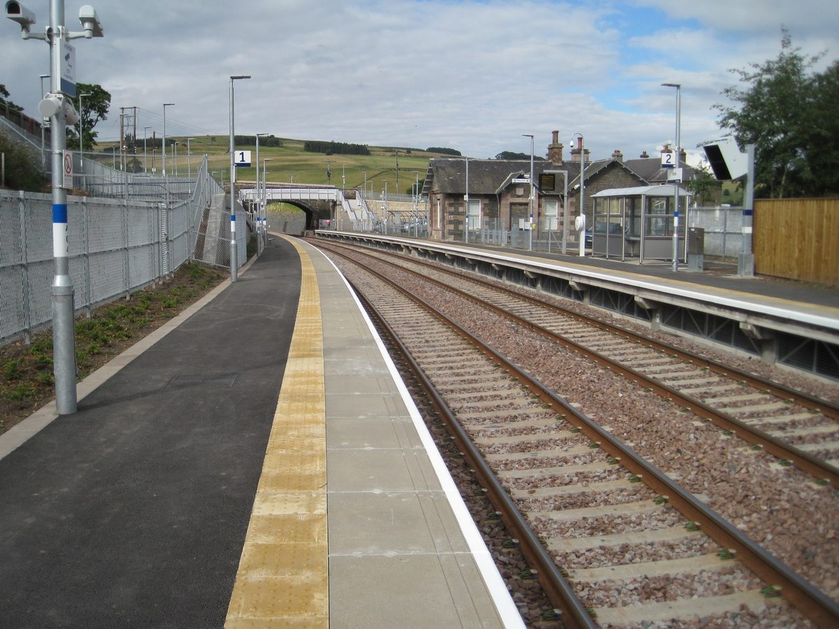 Stow station on the Borders Railway between Edinburgh and Tweedbank