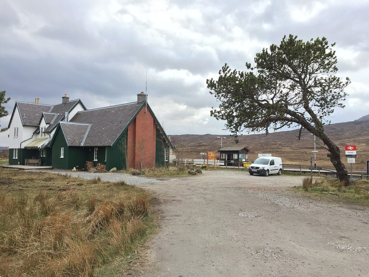 Corrour, the highest mainline railway station in Britain, on the West Highland Line