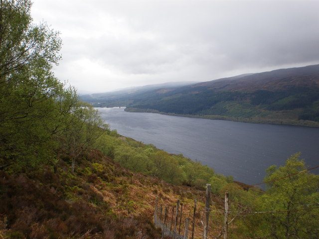 Low cloud over Loch Ness in the Great Glen near Inverness