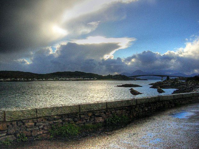 The Skye Bridge seen from Kyle of Lochalsh, the crossing used by every road tour to the island