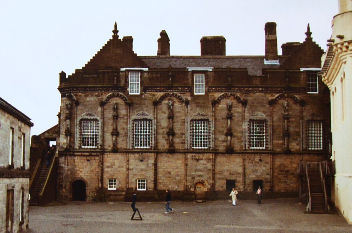 The carved exterior of the Royal Palace at Stirling Castle, built for James V