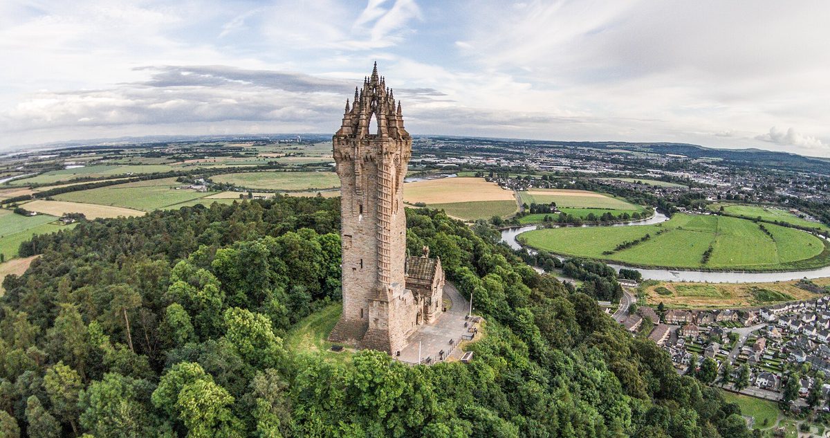 The National Wallace Monument on Abbey Craig, visible from the ramparts of Stirling Castle