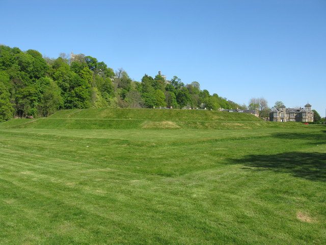 The King's Knot earthworks in the King's Park below Stirling Castle