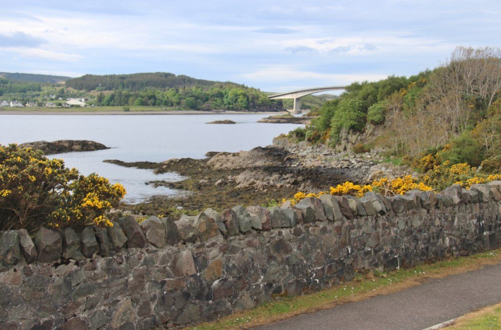 The Skye Bridge seen from Kyleakin, ten minutes from the mainland village of Kyle of Lochalsh