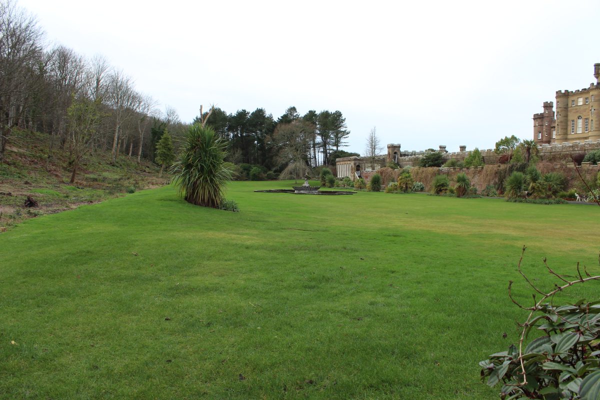 The Fountain Court terrace garden below Culzean Castle on the Ayrshire coast
