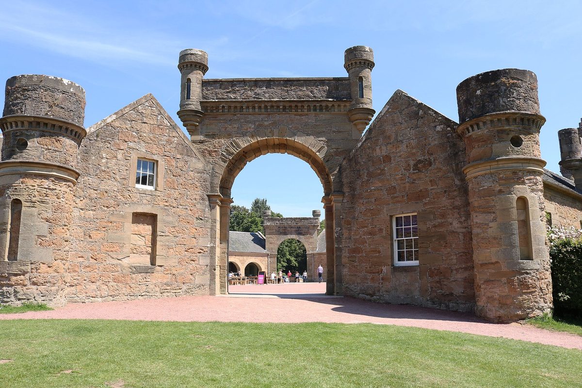 The archway into Home Farm, the visitor hub at Culzean Castle and Country Park