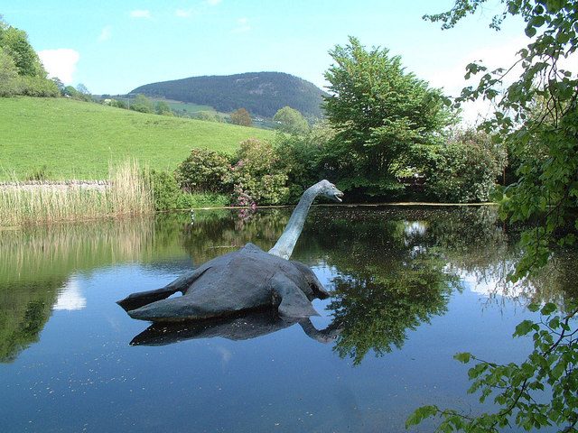 A Nessie model at Loch Ness, the monster made solid for visitors