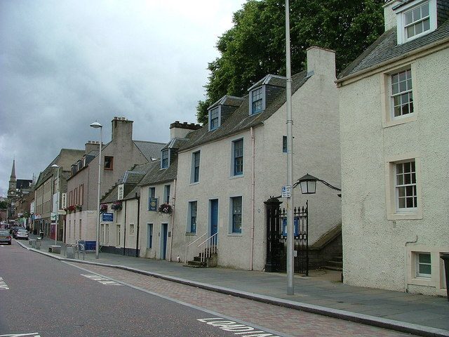 Church Street in Inverness, home to Leakey's Bookshop and Abertarff House