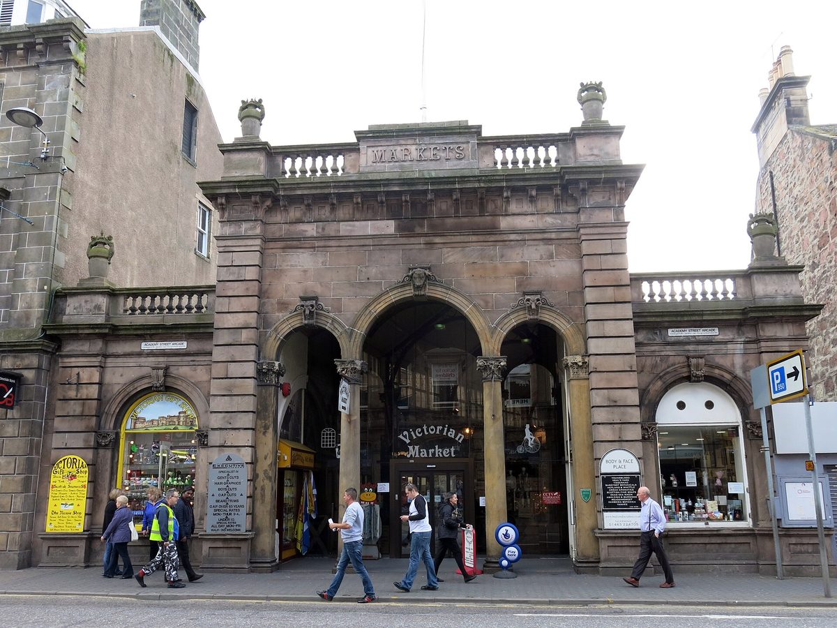 The Academy Street entrance to the Victorian Market, one of the main things to do in Inverness