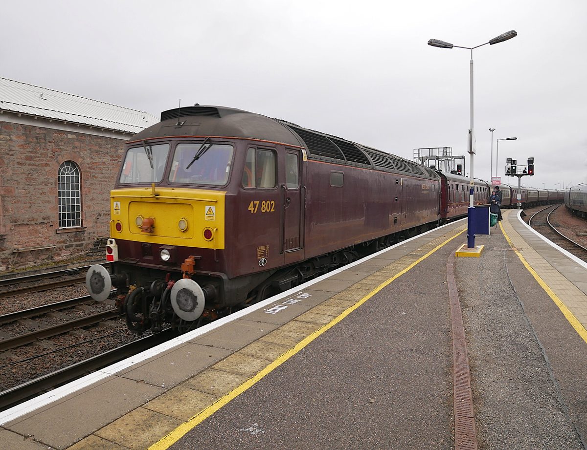 A locomotive at Inverness railway station, the hub of the Highland rail network